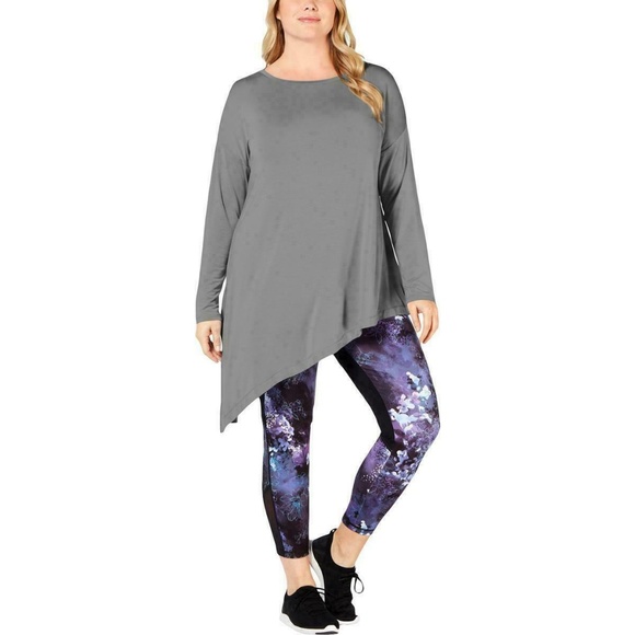 Ideology Women Top Long Sleeve Asymmetrical Active - Picture 2 of 2